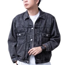 ジェネレス(geneless)のジージャン メンズ デニムジャケット オーバーサイズ ゆったり デニム ブルゾン Gジャン