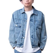 ジェネレス(geneless)のジージャン メンズ デニムジャケット オーバーサイズ ゆったり デニム ブルゾン Gジャン