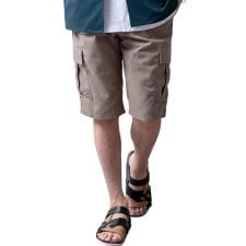 ジェネレス(geneless)のメンズ ひざ下 カーゴパンツ 7分丈 スポーツ 太め ゆったり 夏 夏用 クロップドパンツ