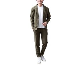 ジェネレス(geneless)のセットアップ メンズ 麻 涼しい 上下セット テーラードジャケット イージーパンツ ジャケット