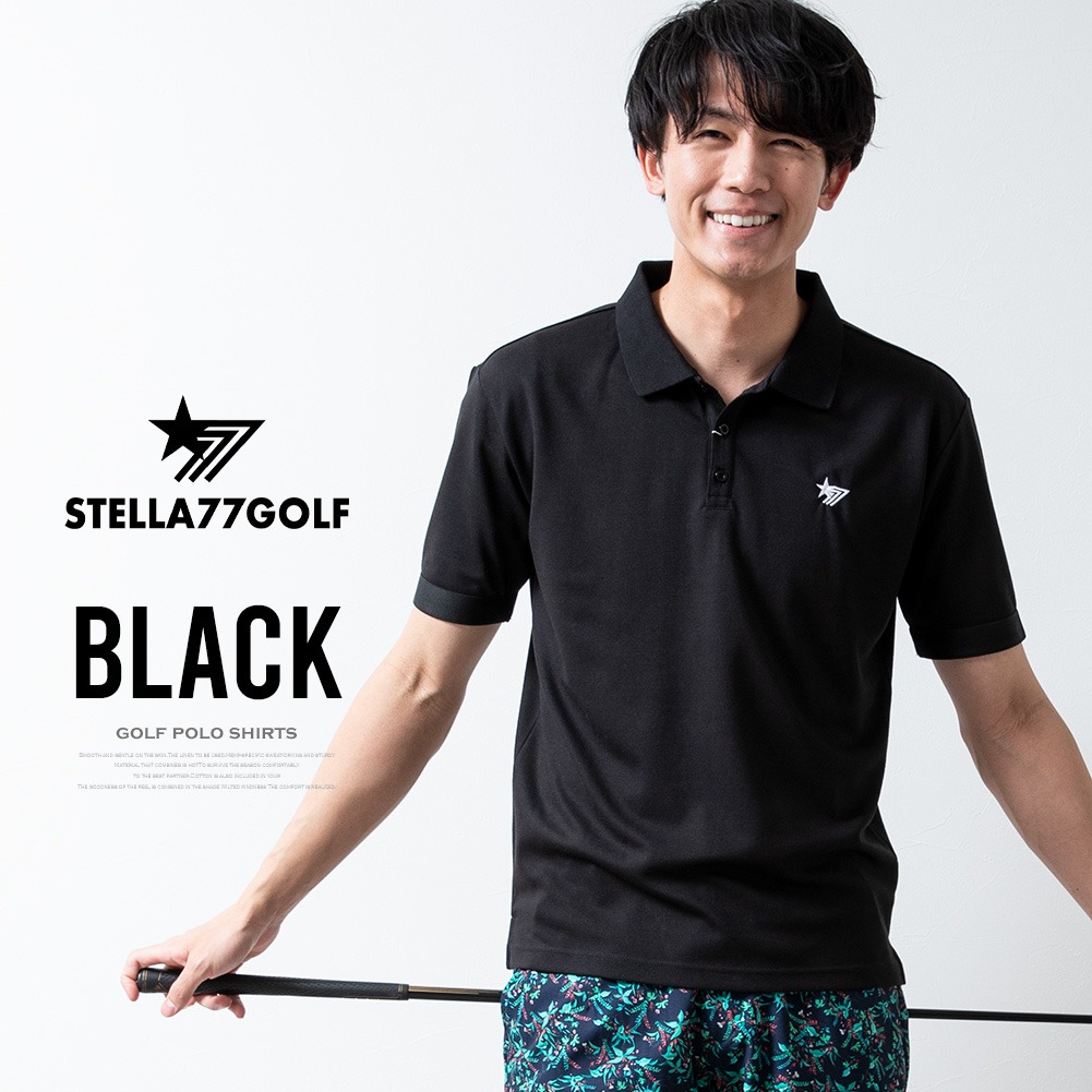 XL/CAMPIONE BLACK/GOLF/鹿の子 ポロシャツ/ゴルフ - ポロシャツ