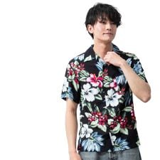 アロハシャツ メンズ 半袖 オープンカラー シャツ 開襟シャツ オープンカラーシャツ おしゃれ