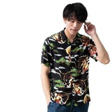 アロハシャツ メンズ 半袖 オープンカラー シャツ 開襟シャツ オープンカラーシャツ おしゃれ