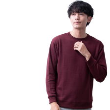 ニット メンズ セーター ミラノリブ クルーネック メンズニット 薄手 メンズセーター リブニット