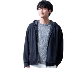 パーカー メンズ ジップアップ ボーダー パーカ 春 羽織 ジップアップパーカー 鹿の子