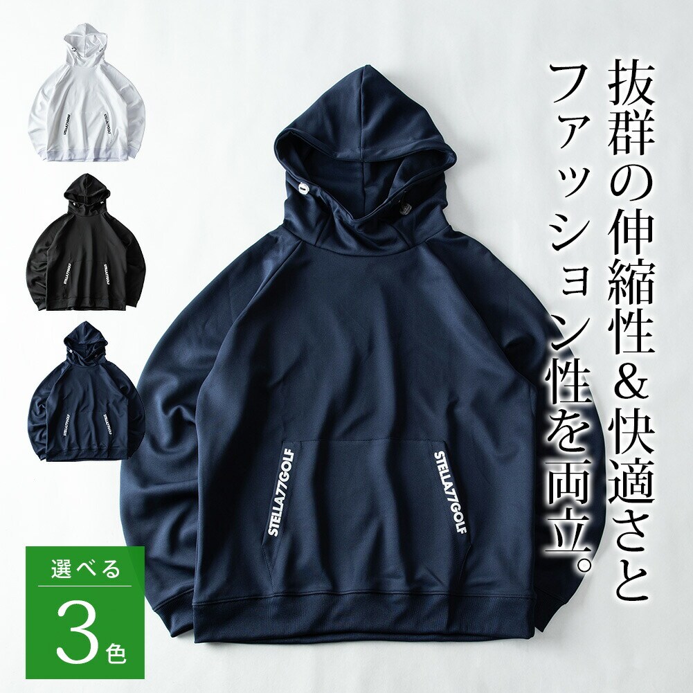 サイズ：M EFFLORESCENCE エフロレッセンス  ナイロンプルオーバーパーカー  ブラック系 [240101431804] ゴルフウェア メンズ ストスト EFFLORESCENCE エフロレッセンス ナイロンプルオーバーパーカー