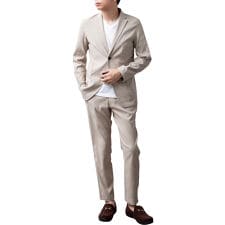 ジェネレス(geneless)のセットアップ メンズ テーラード ジャケット 洗えるスーツ 接触冷感 超伸縮 吸水速乾