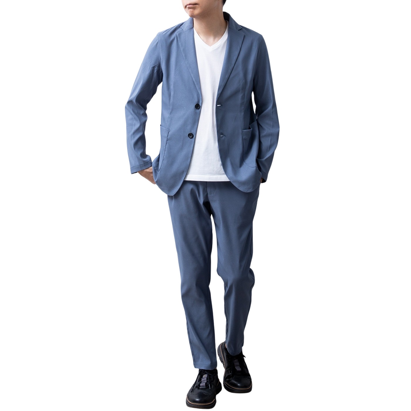 ポロラルフローレン 綿 ジャケット ストライプ L ブルー ポケットあり ポロラルフローレン 綿 ジャケット ストライプ L ブルー