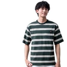 半袖tシャツ メンズ GENUINE ボーダー 春 tシャツ ポケット レトロボーダー