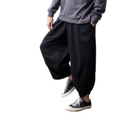 サルエルパンツ メンズ ワイド ゆったり 吸水速乾 サルエル パンツ ストレッチ アンクル丈