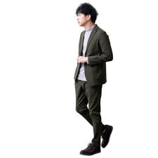 ジェネレス(geneless)のセットアップ メンズ テーラード ジャケット 暖かい 裏起毛 超伸縮 ストレッチ 秋冬 セット