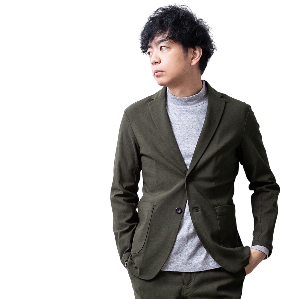 テーラードジャケット メンズ ストレッチ テーラード ジャケット
