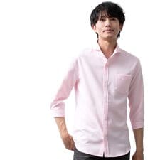シャツ メンズ 接触冷感 パナマ織り 7分袖 メンズシャツ 涼しい 七分袖 春夏 カジュアルシャツ