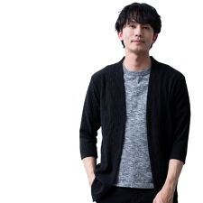 カーディガン メンズ 七分袖 カーデ 羽織 春 薄手 ふくれジャガード ノーカラー ７分袖 春夏