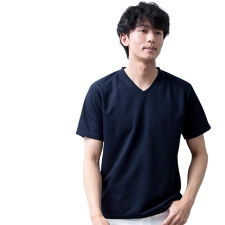 半袖 Tシャツ メンズ 吸水速乾 涼しい tシャツ 春夏 軽量 Vネック 半袖tシャツ 紺