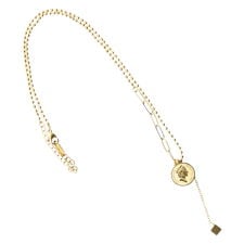 ネックレス メンズ ゴールド おしゃれ キューブ コイン コインモチーフ チェーンネックレス