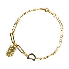 ブレスレット ゴールド メンズ チェーン 細い プレート ステンレススチール ユニセックス