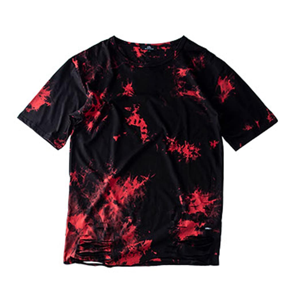 tシャツ メンズ 長袖 プリント ヴィジュアル系 パンク クルーネック V