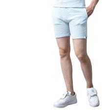 ハーフパンツ メンズ シアサッカー 膝上 ショートパンツ ハーパン ショーパン ストライプ 短め