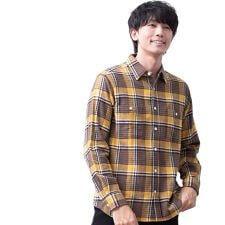 チェックシャツ メンズ 長袖 コットン カジュアルシャツ 綿100 チェック シャツ ブラウス