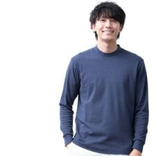 Tシャツ メンズ 長袖 ハイネック オーガニックコットン 綿100 tシャツ 長袖Tシャツ ロンT