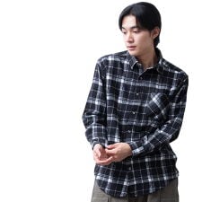 チェックシャツ メンズ シャツ 微起毛 チェック ビエラシャツ ネルシャツ 秋冬 起毛