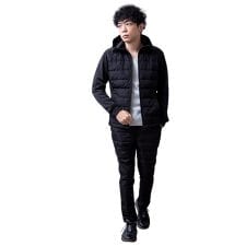 セットアップ メンズ ダウン パーカー パンツ 上下セット 裏起毛 ジャージ ダウンパーカー