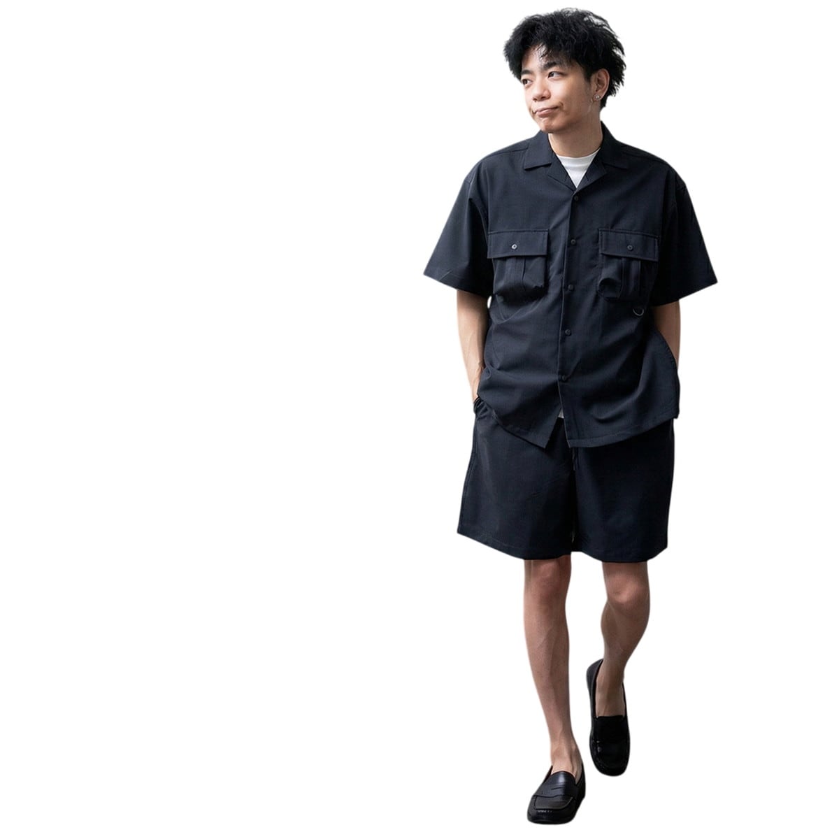 セットアップ シャツジャケット ショートパンツ ハーフパンツ