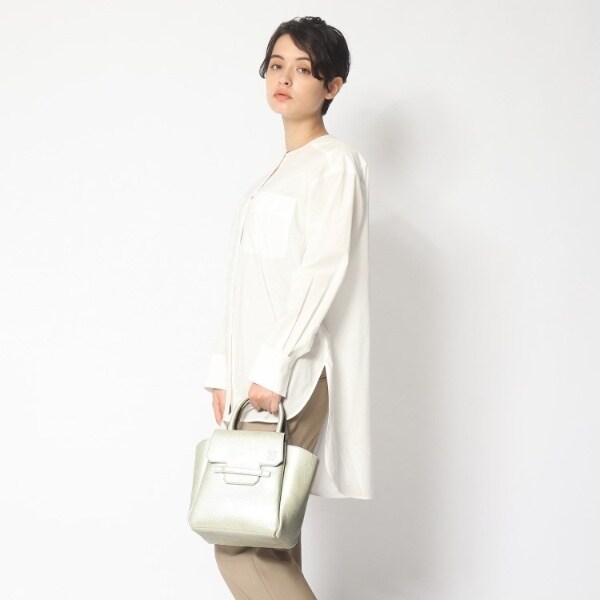 フィオーレ】レザートートバッグ S 本革 ミニバッグ メタリック