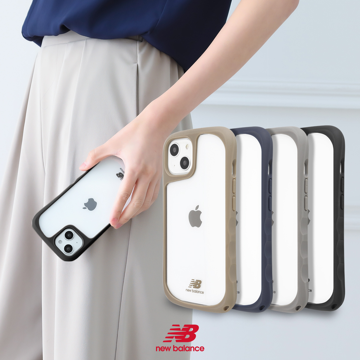 【iPhone 14/13】New Balance [耐衝撃ケース/クリア