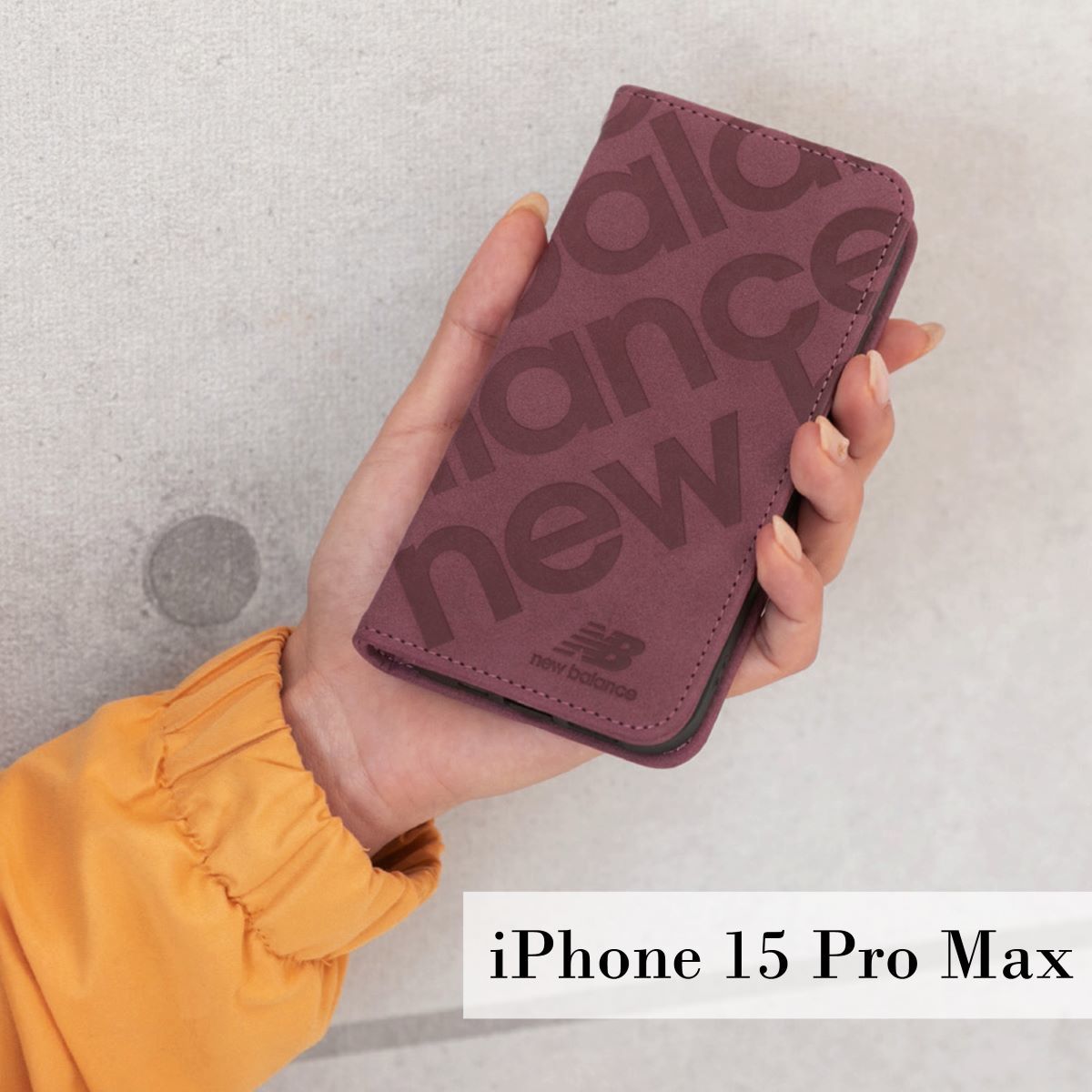 [�}���C]�yiPhone 15 Pro Max�zNew Balance [�蒠�P�[�X/�X�^���v���S�X�G�[�h]/�j���[�o�����X�inew balance�j �o�[�K���f�B