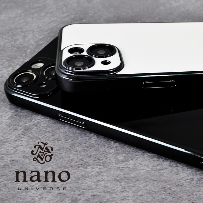 iPhone SE3/SE2/8/7】nano universe [背面ケース/ブラックメタル 
