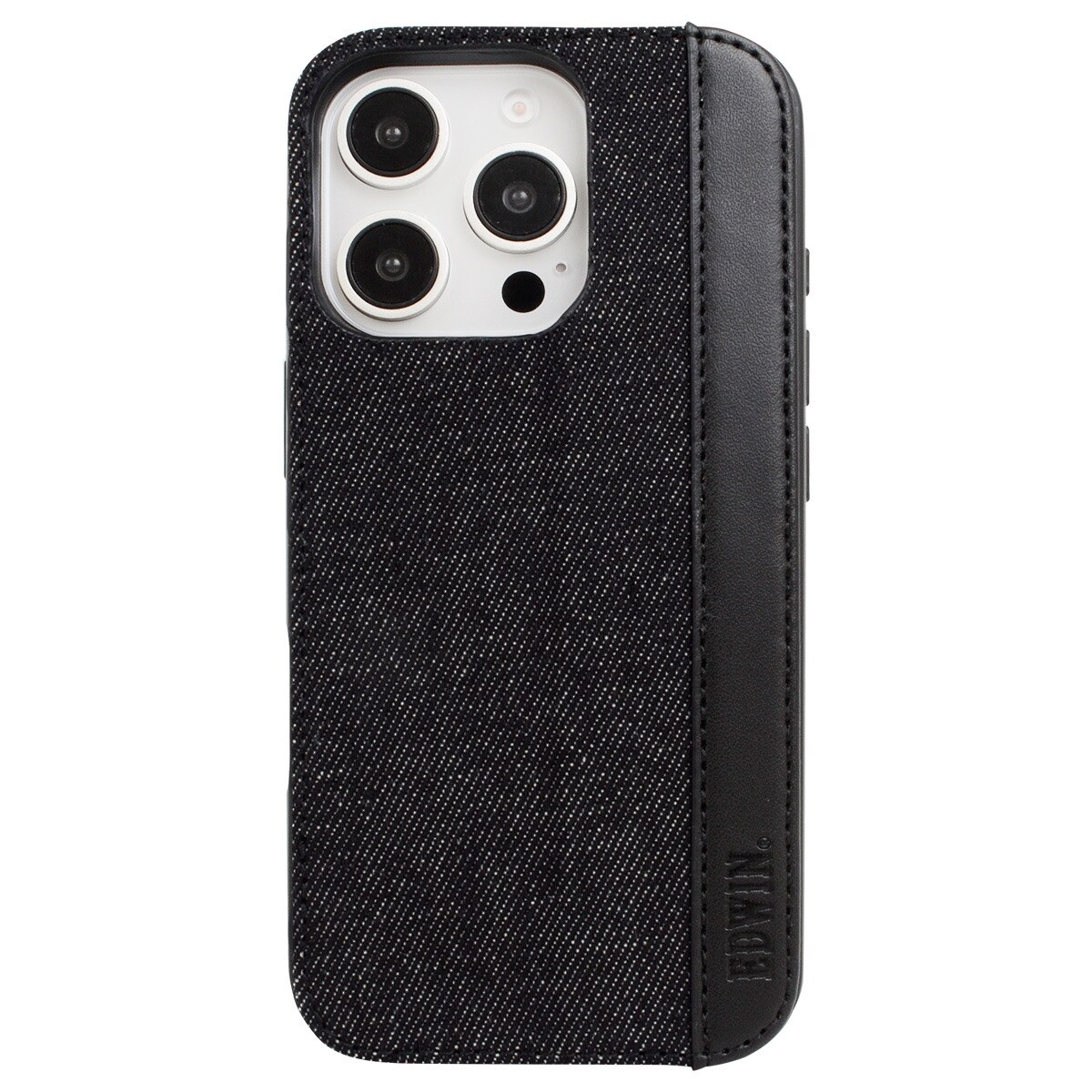 iPhone 16 Pro】EDWIN [スタンド付き背面ケース/デニム
