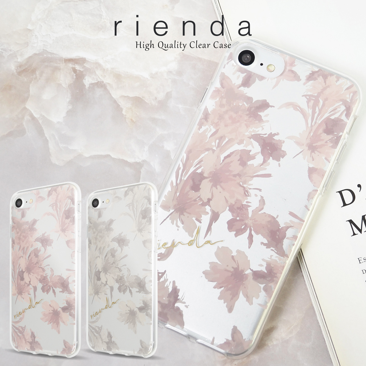 iPhone SE3/SE2】rienda [TPUクリアケース/Dress Flower] | リエンダ