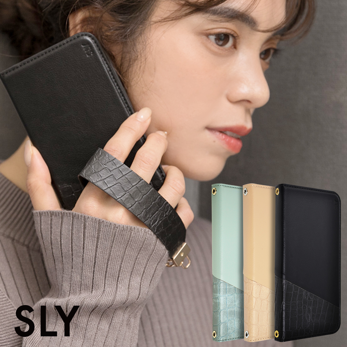 iPhone 14/13】SLY[ハーフクロコ手帳] | スライ(SLY) | md-75215 