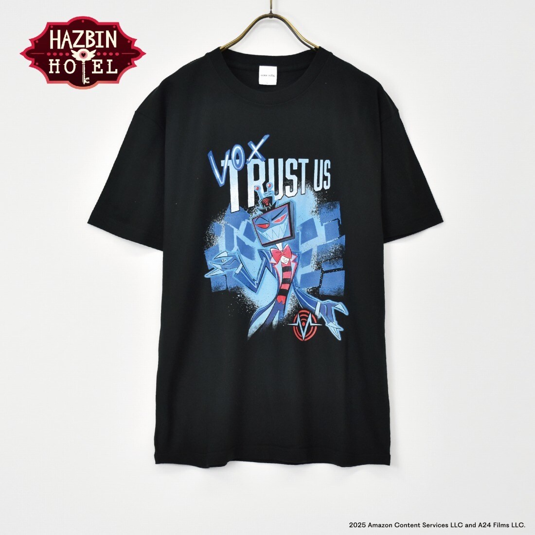 公式　ハズビンホテル　Tシャツ HAZBIN HOTEL 【ハズビンホテル】 ヴォックス Tシャツ | ブラック