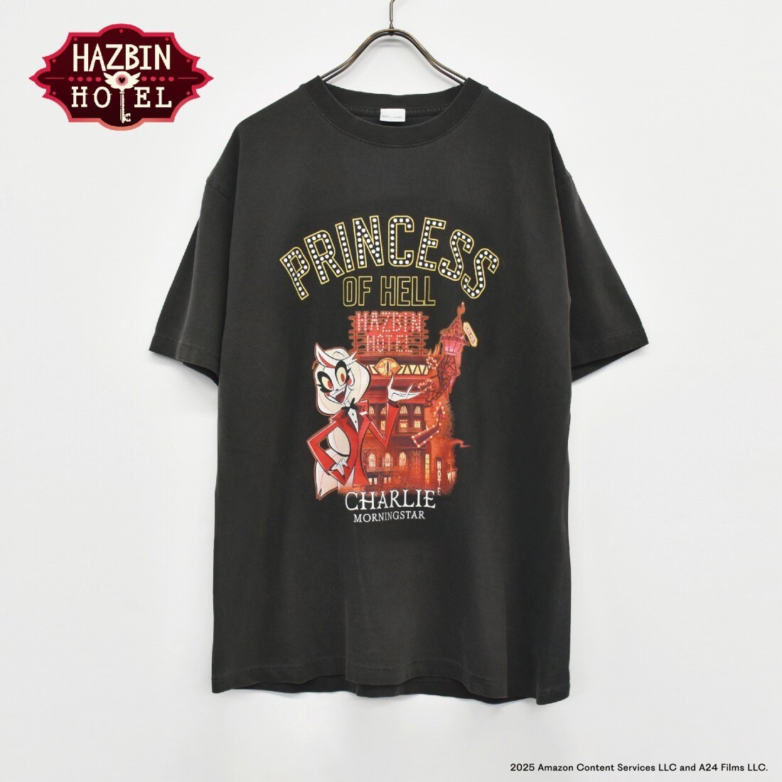 HAZBIN HOTEL 【ハズビンホテル】 チャーリー ヴィンテージ風 Tシャツ