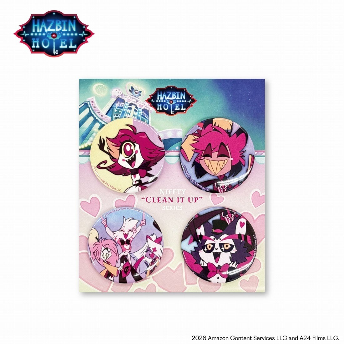 HAZBIN HOTEL 【ハズビンホテル】 Clean it Up! 缶バッジ4個セット
