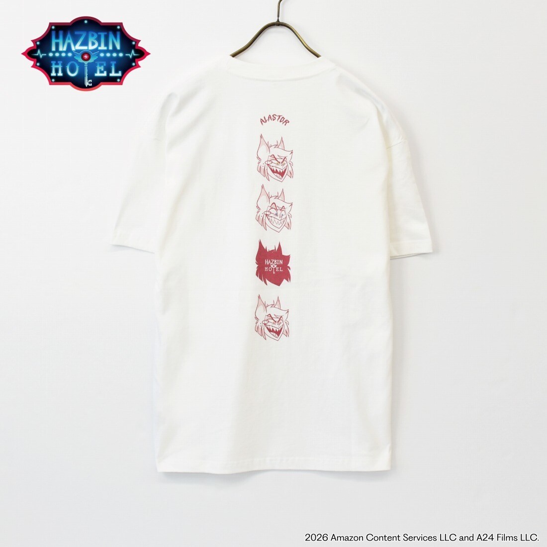 HAZBIN HOTEL 【ハズビンホテル】 アラスター 4連Tシャツ | ブラック