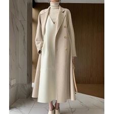 ノースリーブスリットニットワンピース