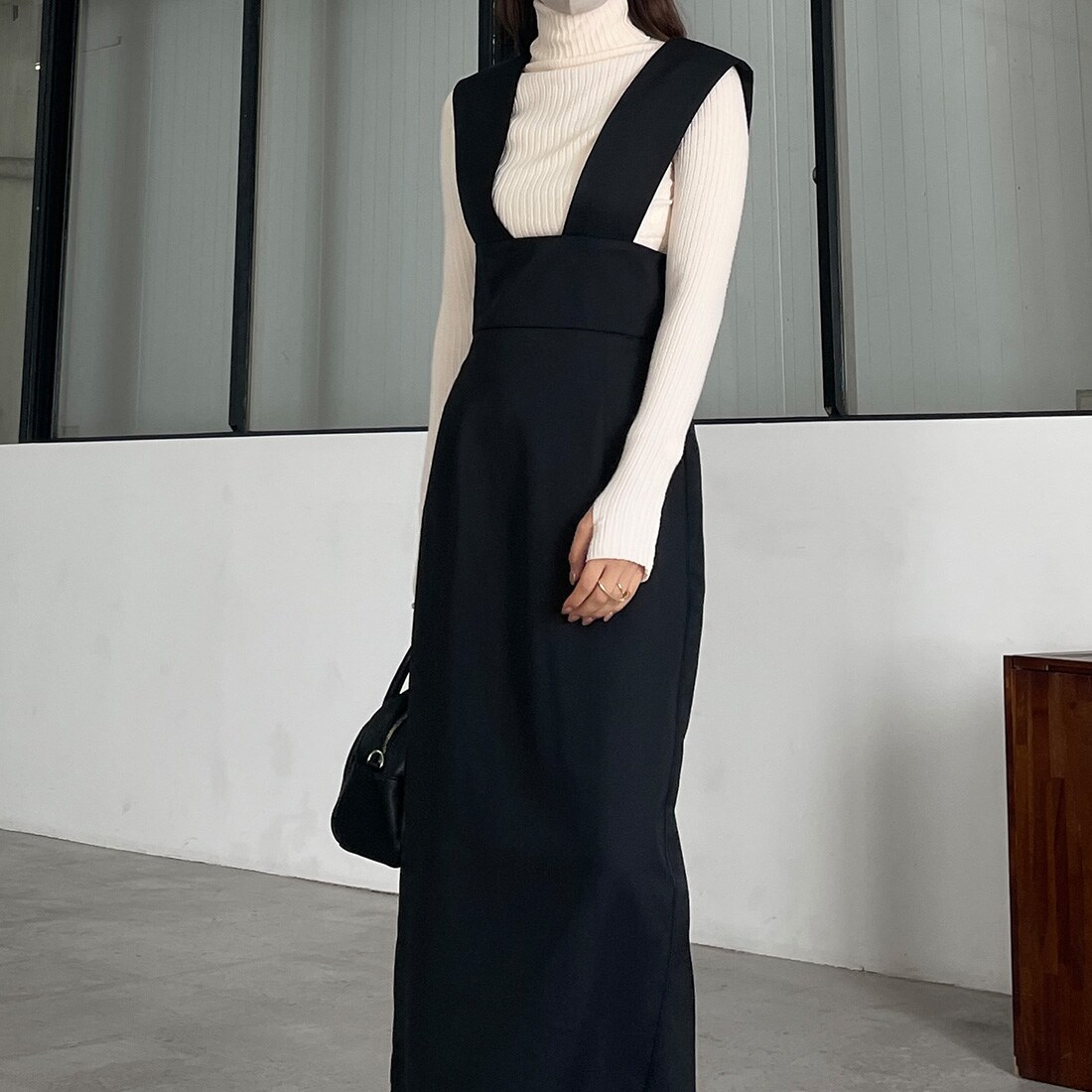 Louere ワイドショルダースカート M ベージュ