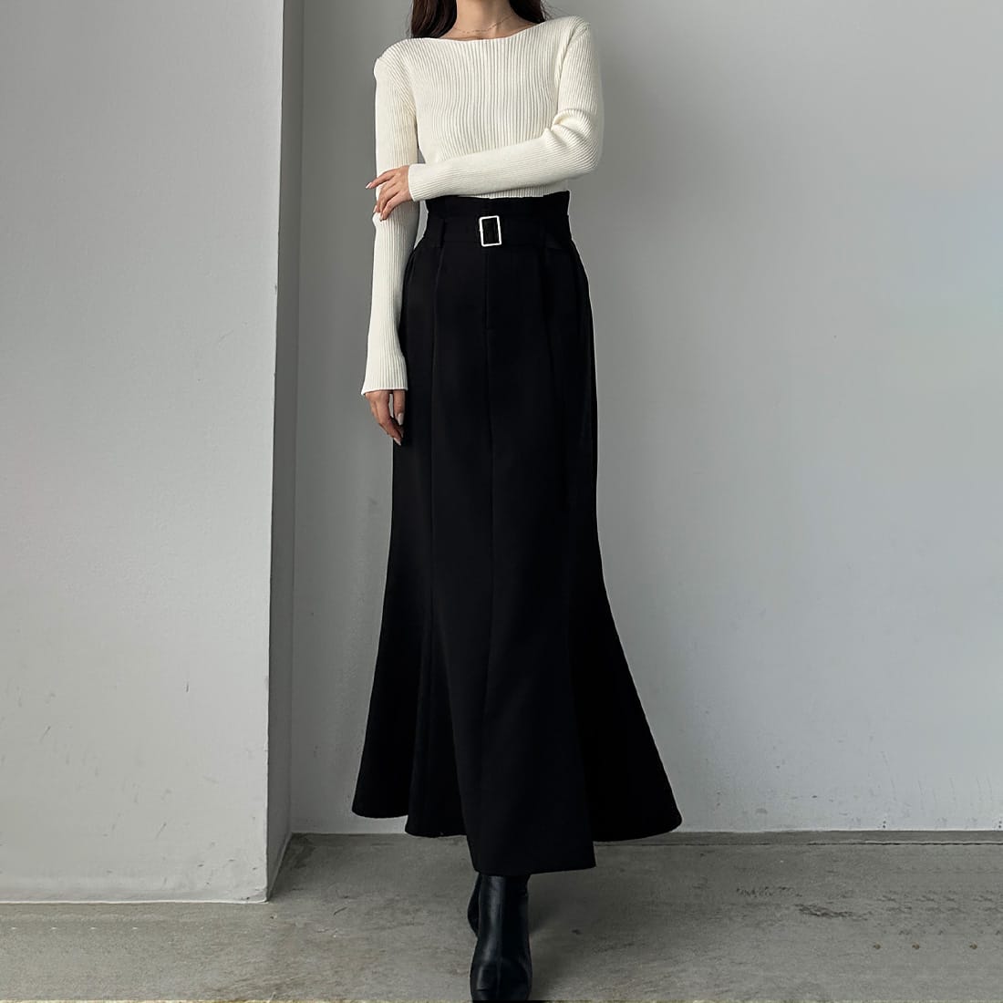 Louere ハイウエストベルトマーメイドスカート | ルエレ(Louere