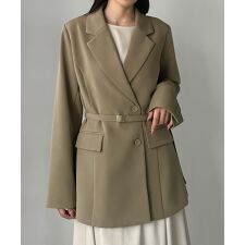Louere　ベルト付きウエストシェイプジャケット