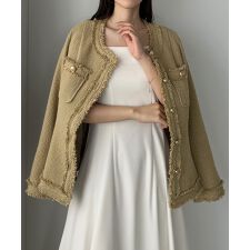 ルエレ(Louere)のLouere　ウエストシェイプラメツイードジャケット