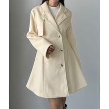 Louere　ミドル丈ウエストシェイプフレアコート