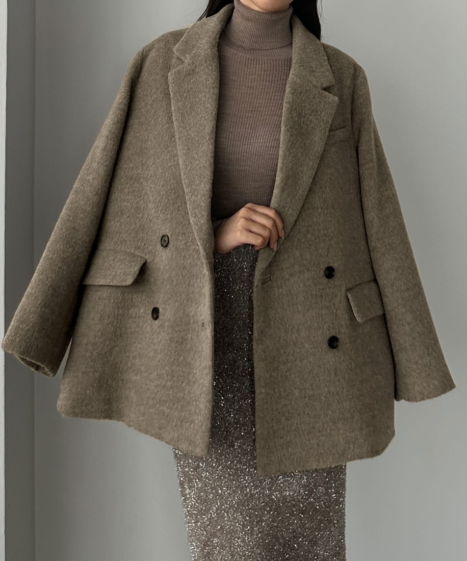 Louere シャギーテーラードジャケットコート | ルエレ(Louere