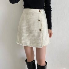 ツイードラップスカート風ショートパンツ