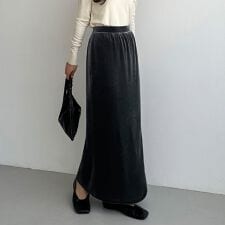 callautia　ベロアロングIラインスカート