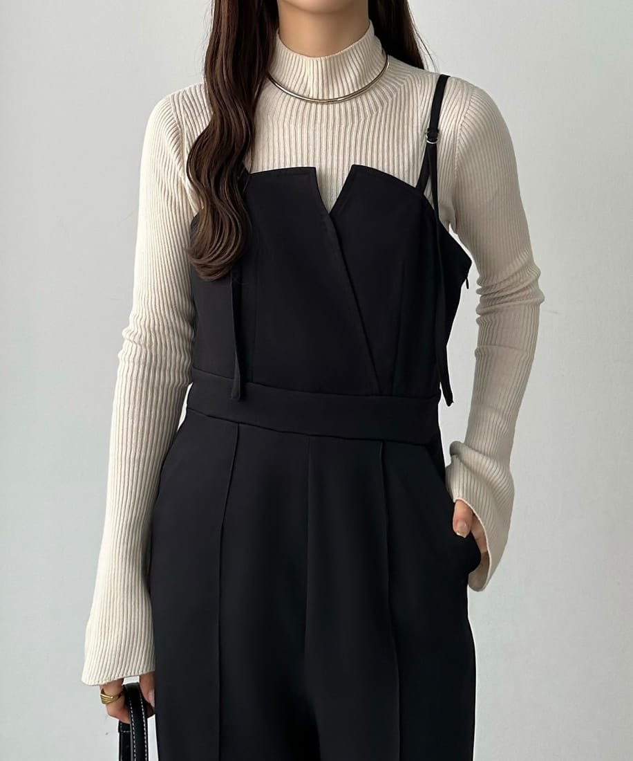 noir kei ninomiya オールインワン/サロペット 黒 2019324Y0030 noir kei ninomiyaのオールインワン・サロペットを使った人気