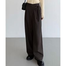 callautia　薄手ラップリボンスラックスパンツ（裏地無し）